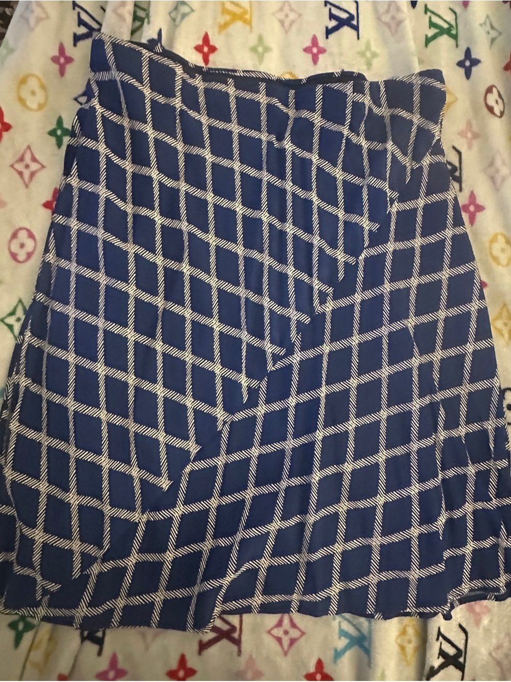 AVA & VIV Blue Printed Women’s Skirt - 2X